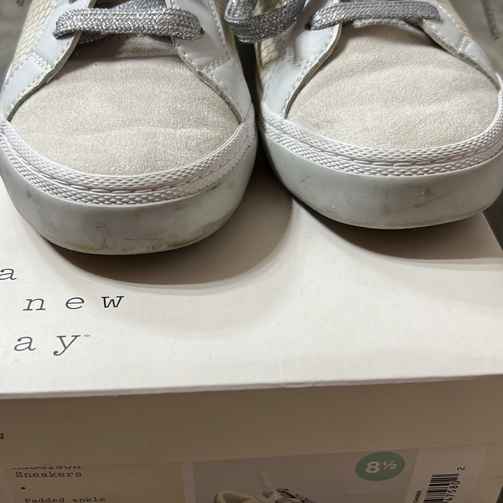 a new day Maddison Mixed Fabric Lace Up Sneakers Size 8.5 - Picture 6 of 13